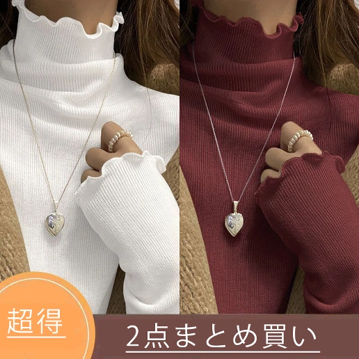 ハイネック 切り替え シンプル レディース ギャザー 写真通り好評続々 プルオーバー カジュアル Tシャツ