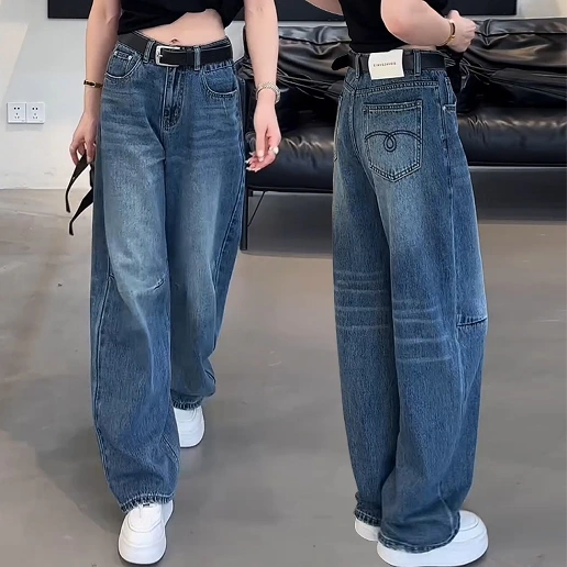 売り切れ必至 レギュラー丈 ボタン ハイウエスト 無地 カジュアル デニム