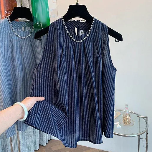 「人気新品」ボタン ショート丈 ノースリーブ 切り替え ラウンドネック シンプル オフィス タンクトップ