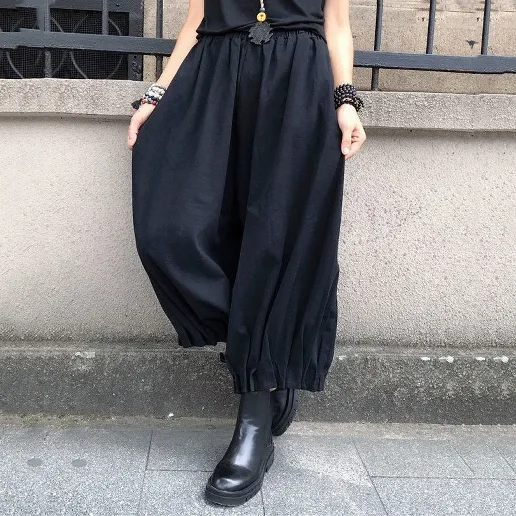 存在感抜群 アンクル丈（9分丈） 無地 骨格ナチュラル 休日/外出 着痩せ効果 ストリート系 ガウチョパンツ