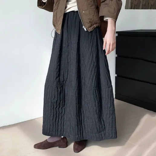 「Aライン」着痩せ効果 カジュアル フェミニン 耐久性 ハイウエスト ギャザー 大きめのサイズ感 エレガント スカート