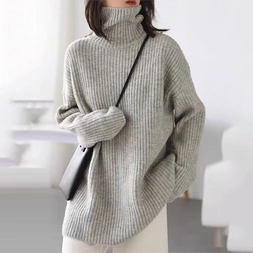 新作発売！長袖 防寒 ハイネック ニット 無地 カジュアル ニット