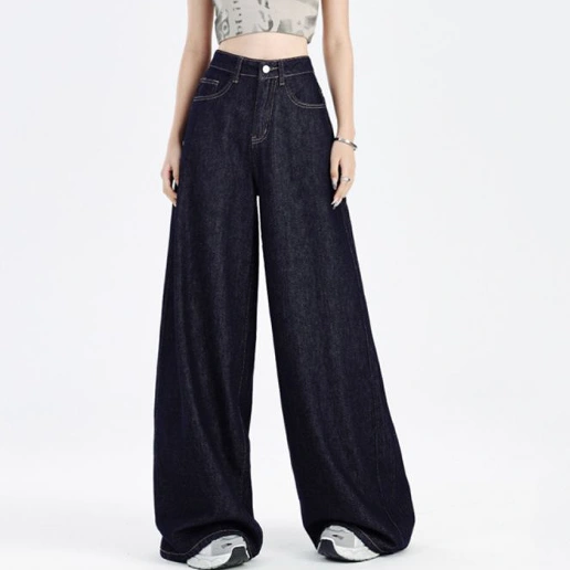 ファッション感満々 シンプル 20~40代 秋 ハイウエスト 切り替え 無地 デニム