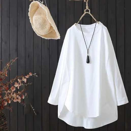 買わなきゃ損 切り替え ラウンドネック 無地 プルオーバー 長袖 シンプル Tシャツ