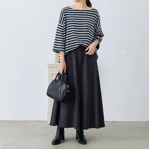 買わなきゃ損 五分袖 ドルマンスリーブ ボーダー ラウンドネック プルオーバー ファッション Tシャツ