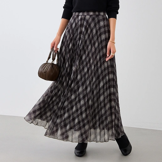 買わなきゃ損 着痩せ効果 Aライン 週末 チェック柄 ギャザー エレガント スカート